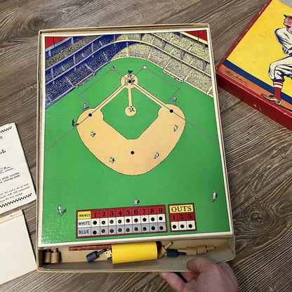 Vintage 1936 Peg Baseball Board Game - Parker Brothers - Incomplete
