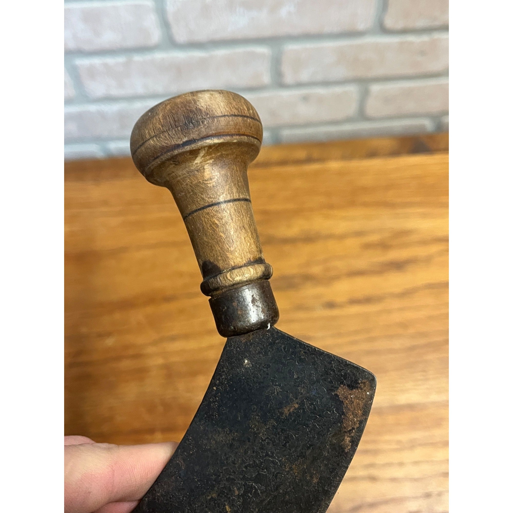 Antique Signed PEUGEOT FRERES French Butcher Chef Herb Chopper Farmhouse