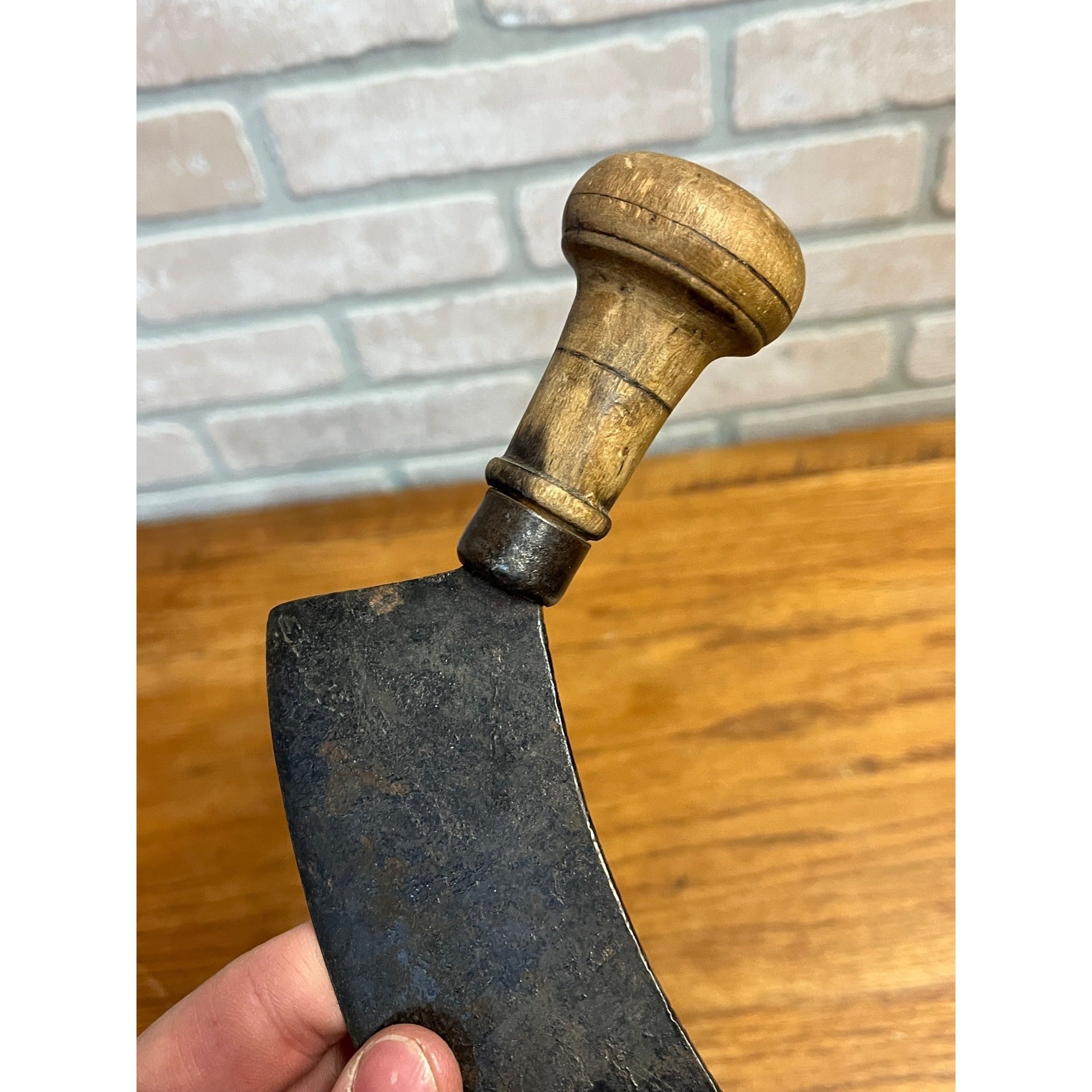 Antique Signed PEUGEOT FRERES French Butcher Chef Herb Chopper Farmhouse