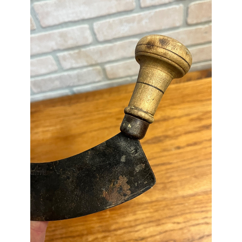 Antique Signed PEUGEOT FRERES French Butcher Chef Herb Chopper Farmhouse