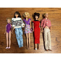 Vintage Lot (5) 1960s-70s Barbie Fashion Dolls Ken Skipper Mattel Brunette