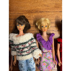 Vintage Lot (5) 1960s-70s Barbie Fashion Dolls Ken Skipper Mattel Brunette
