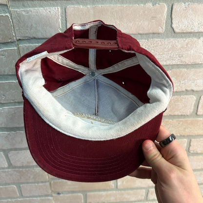 VINTAGE RED MOUNT ROYAL LIGHT SEAGRAMS RETRO SNAPBACK HAT ROPE EMBROIDERED