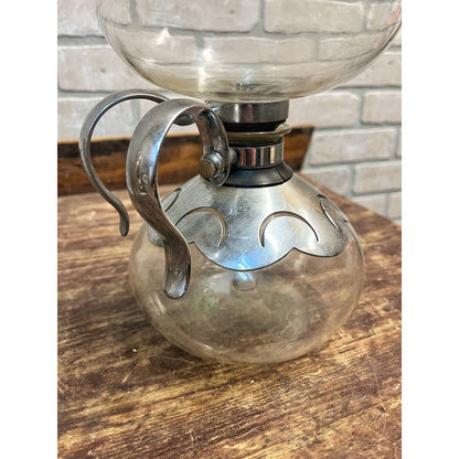 Vintage 1930s Pyrex Silex Double Bubble Percolator Coffee Pot Maker Glass