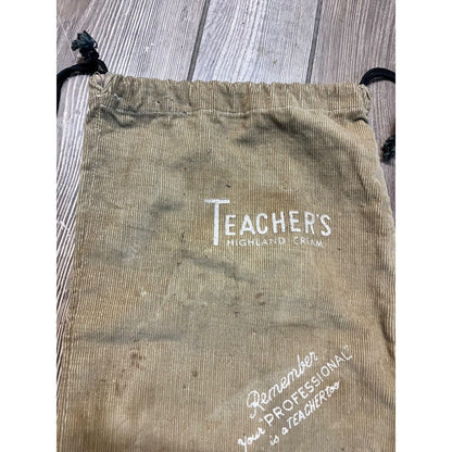 Vintage c1930s Teacher's Highland Cream Scotch Whiskey Advertising Cloth Bag