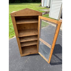 Antique Primitive Farmhouse Wood Pie Safe w/ Screen Door