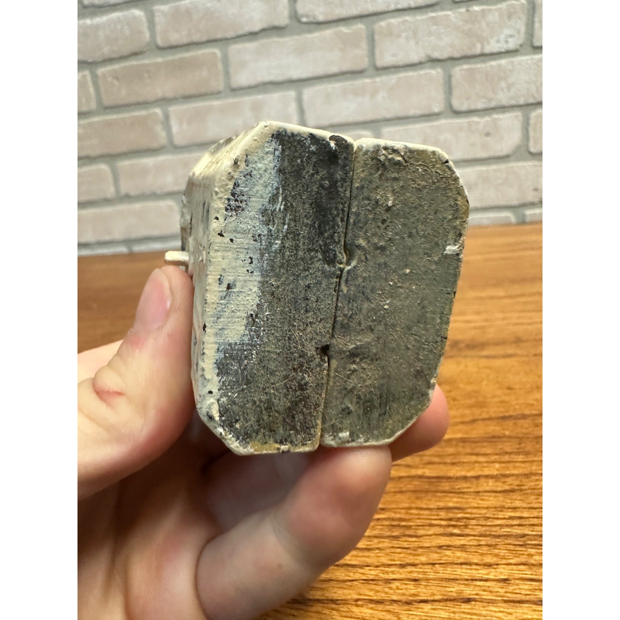 Vintage AC Williams Domed Building Cast Iron Still Bank 3" Tall White Paint