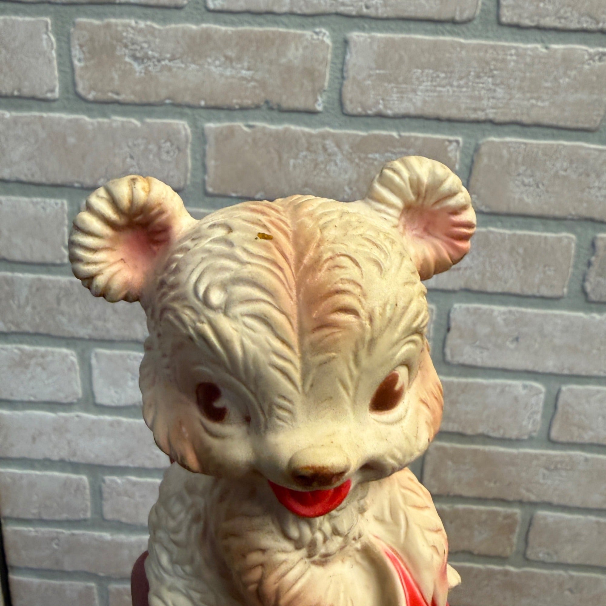 Vintage Edward Mobley Squeak Toy Bear W Honey Pot Rubber 5.5" Squeaky Works