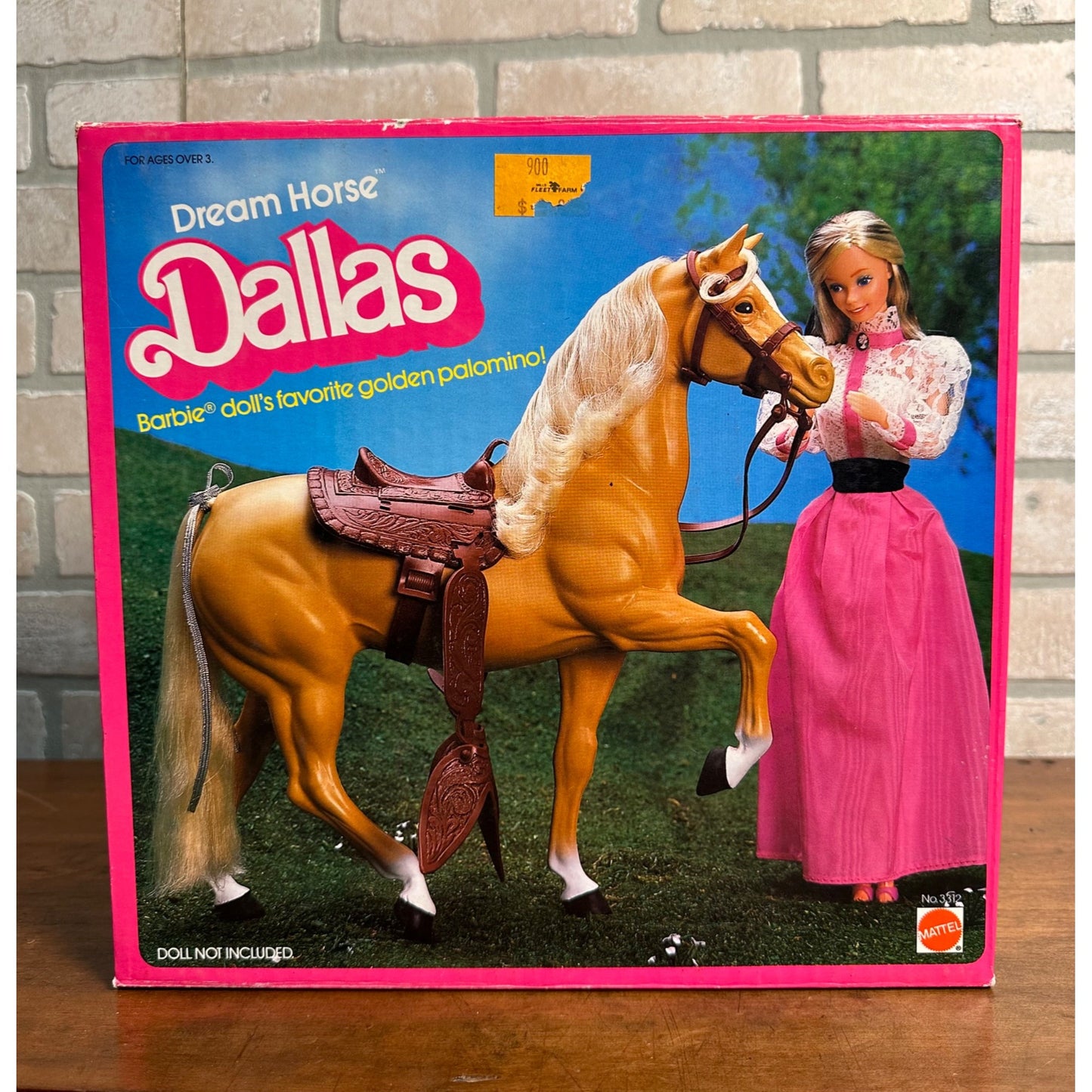 Vintage 1980 Barbie Dream Horse Dallas w/ Box Palomino Brown Saddle