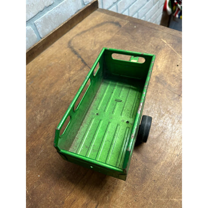 VINTAGE NYLINT FARMS GREEN TRAILER PRESSED STEEL TOY WAGON ONLY