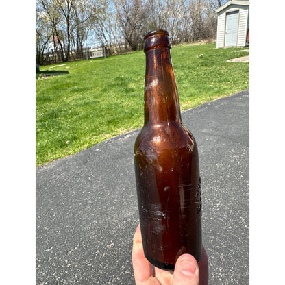 Vintage 1910s Upper Peninsula Brewing Co. Amber Brown Beer Bottle Michigan