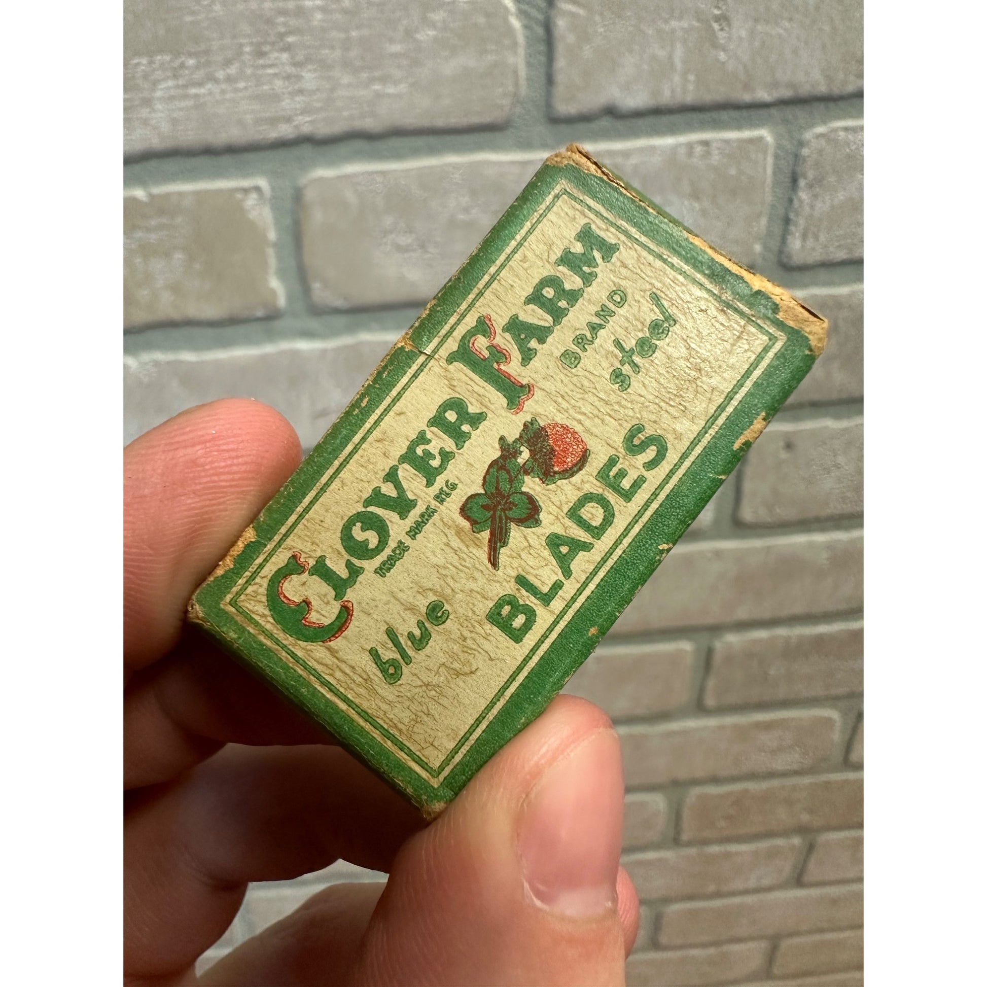 RARE Vintage 1930s Clover Farm Safety Razor Blades NOS Cleveland OH Box