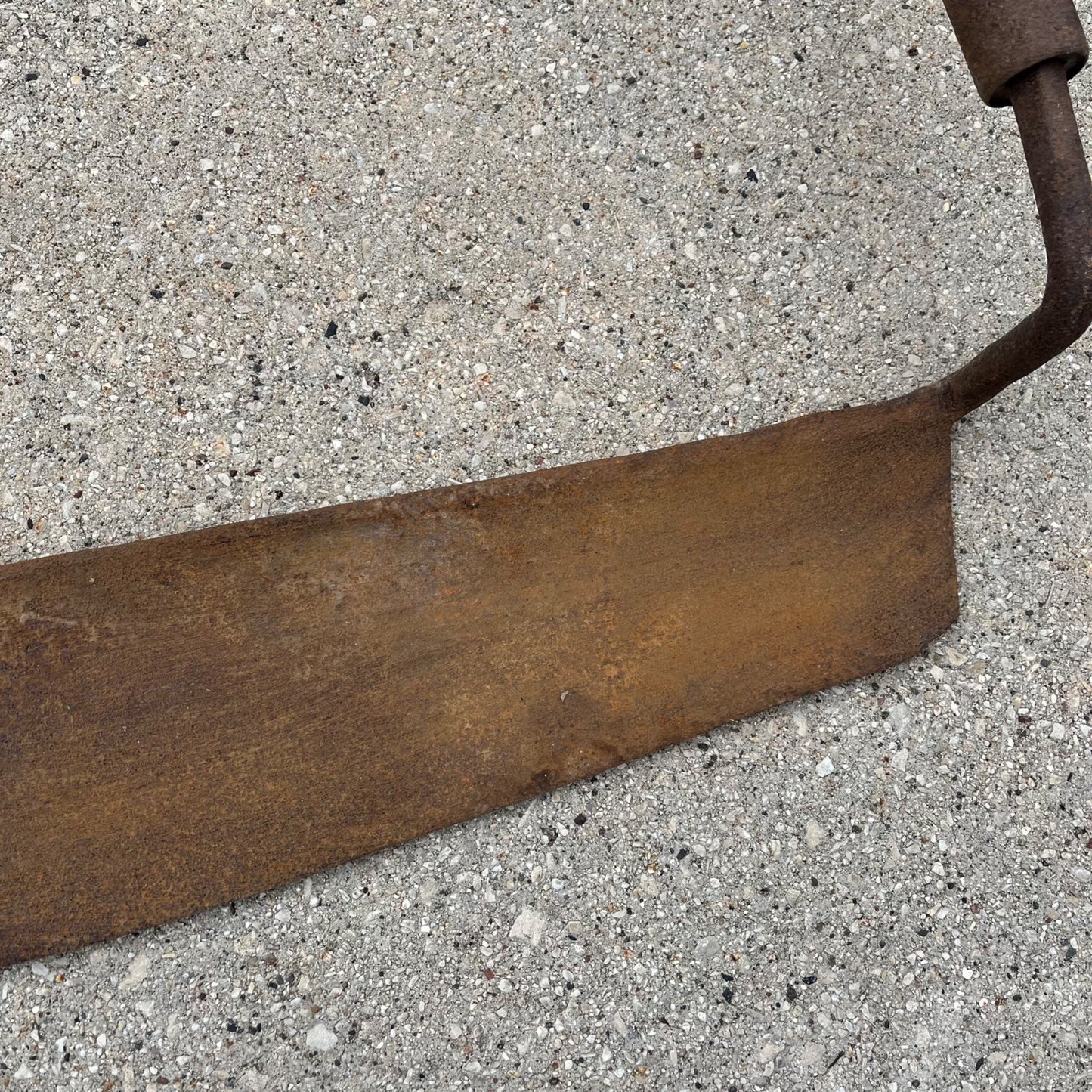 Antique Primitive Steel 22" Hay Knife Farm Harvesting Tool w/ Wooden Handle