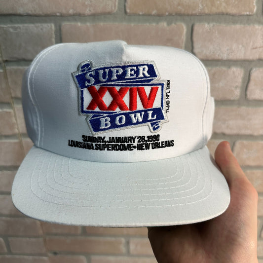 SUPERBOWL XXIII 1989 WHITE EMBROIDERED HAT SNAPBACK KOREA NEW ORLEANS