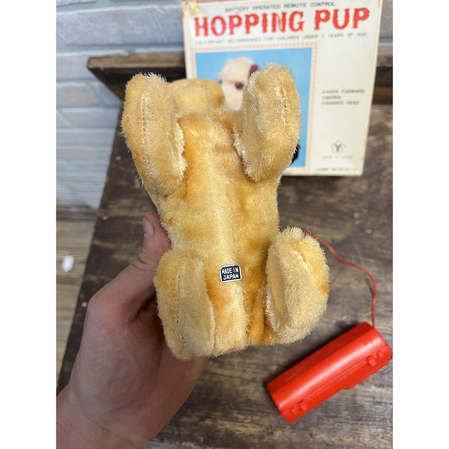 Vintage 1960s Hopping Pup Dog Mechanical Battery-Op Toy Japan - MINT w/ Box