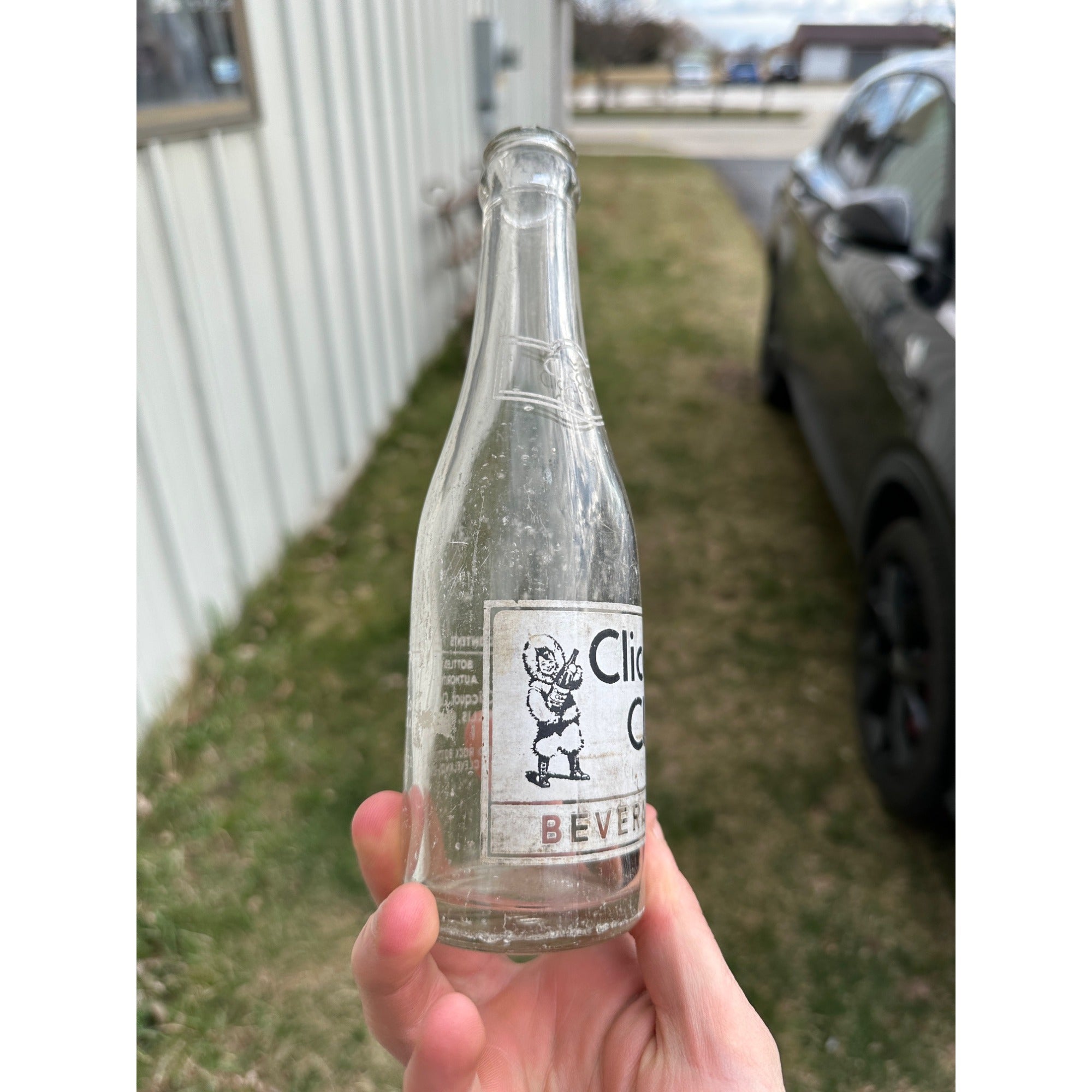 Vintage 1950s Clicquot Club Soda Bottle Red Rock Cleveland Ohio