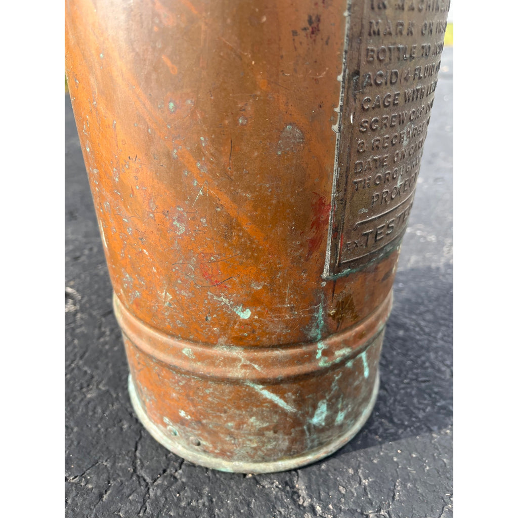 Antique Vintage Geo. W. Diener Copper & Brass 23.5" Fire Extinguisher