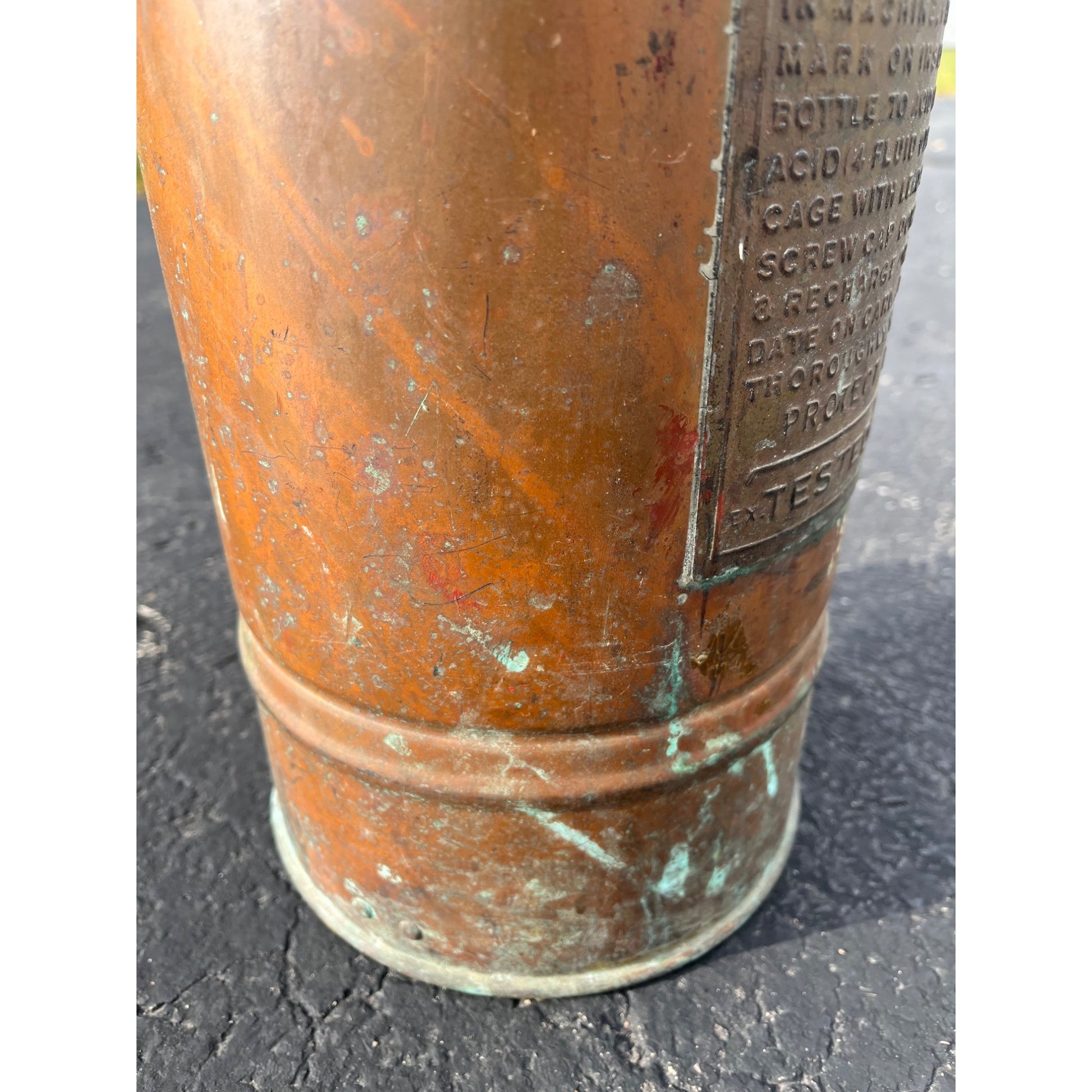 Antique Vintage Geo. W. Diener Copper & Brass 23.5" Fire Extinguisher