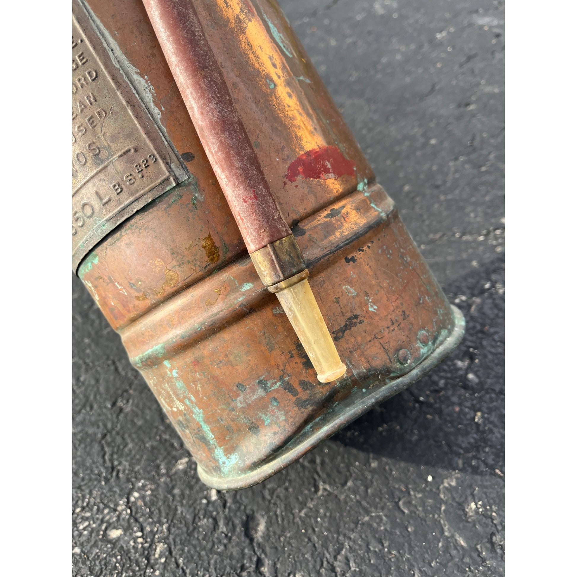 Antique Vintage Geo. W. Diener Copper & Brass 23.5" Fire Extinguisher