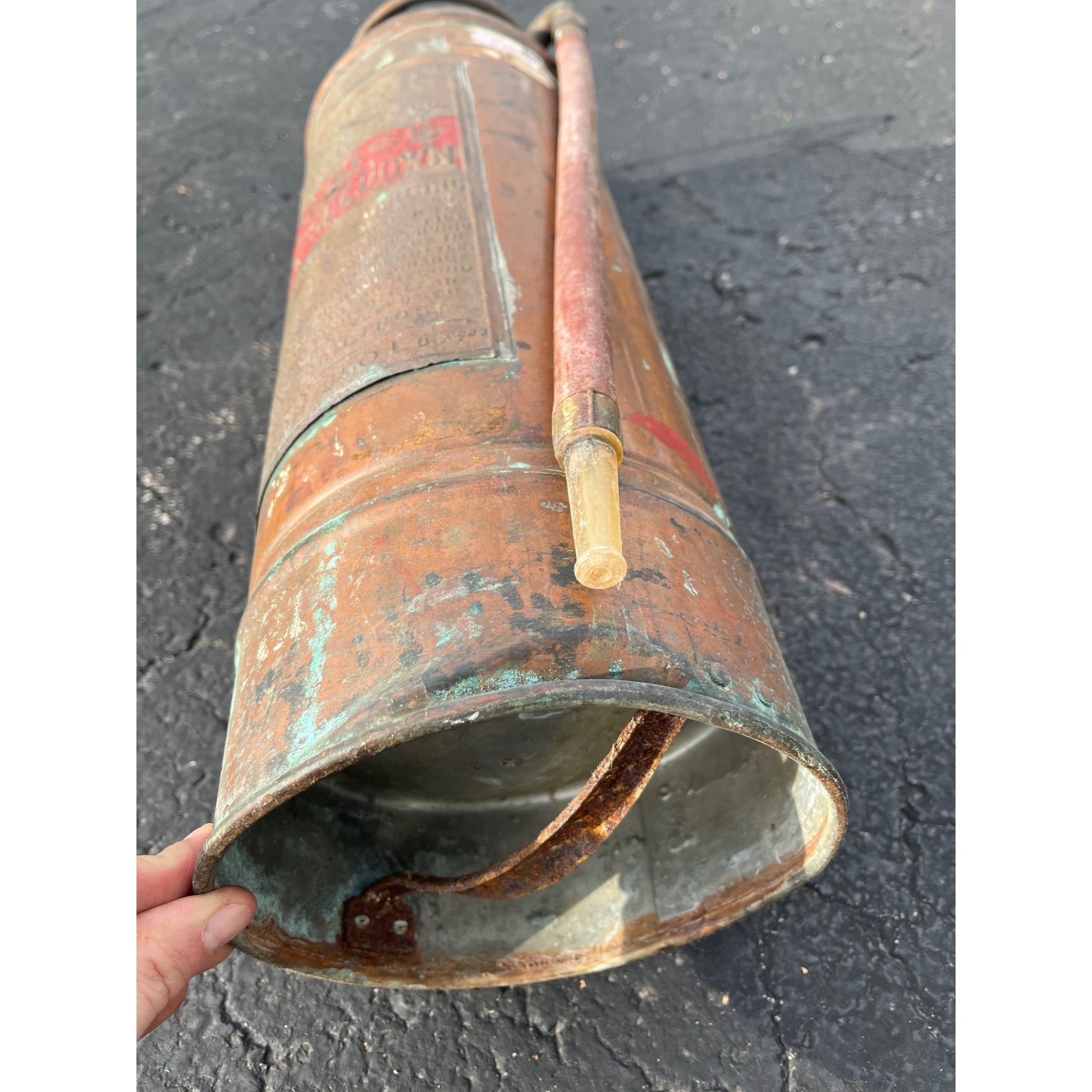 Antique Vintage Geo. W. Diener Copper & Brass 23.5" Fire Extinguisher