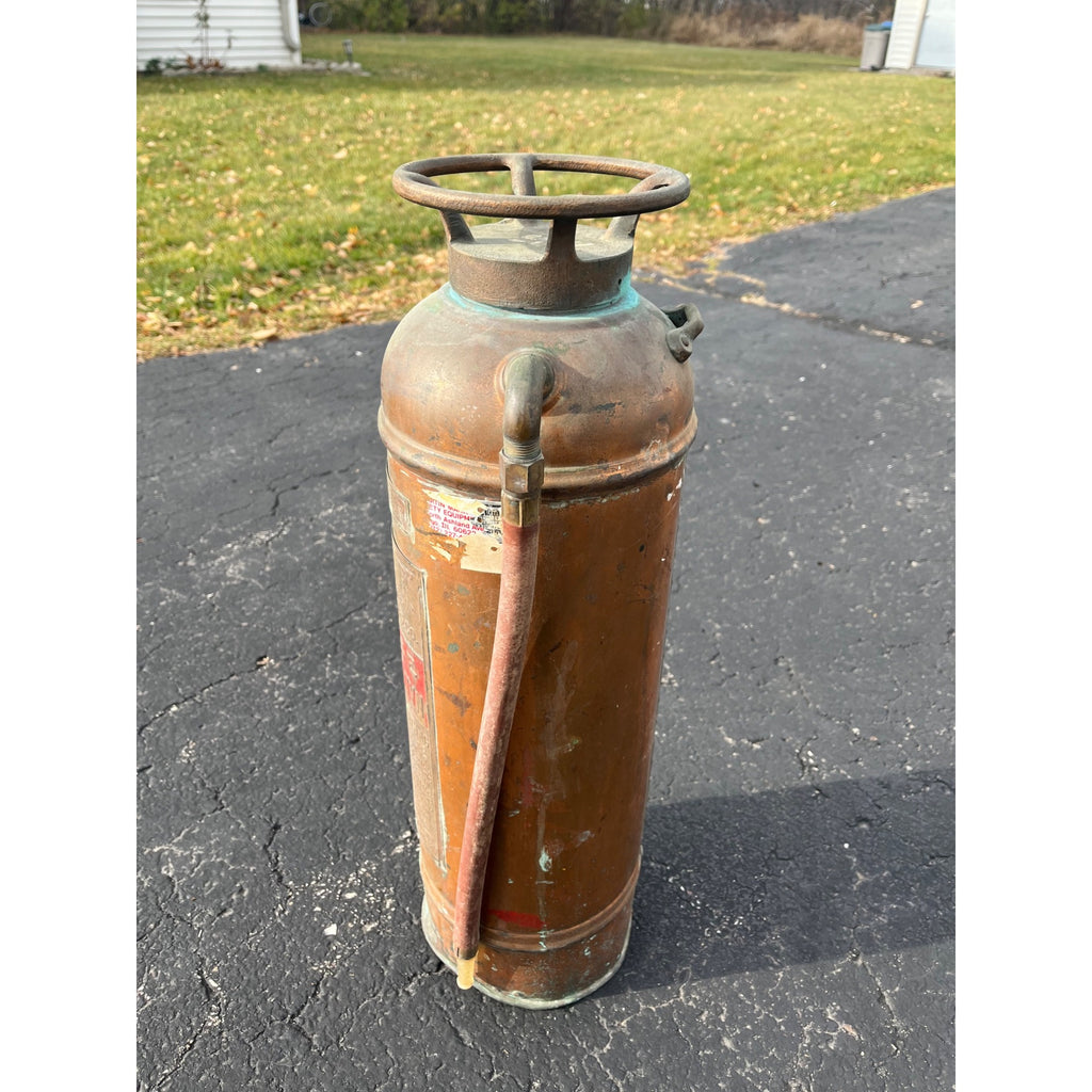 Antique Vintage Geo. W. Diener Copper & Brass 23.5" Fire Extinguisher