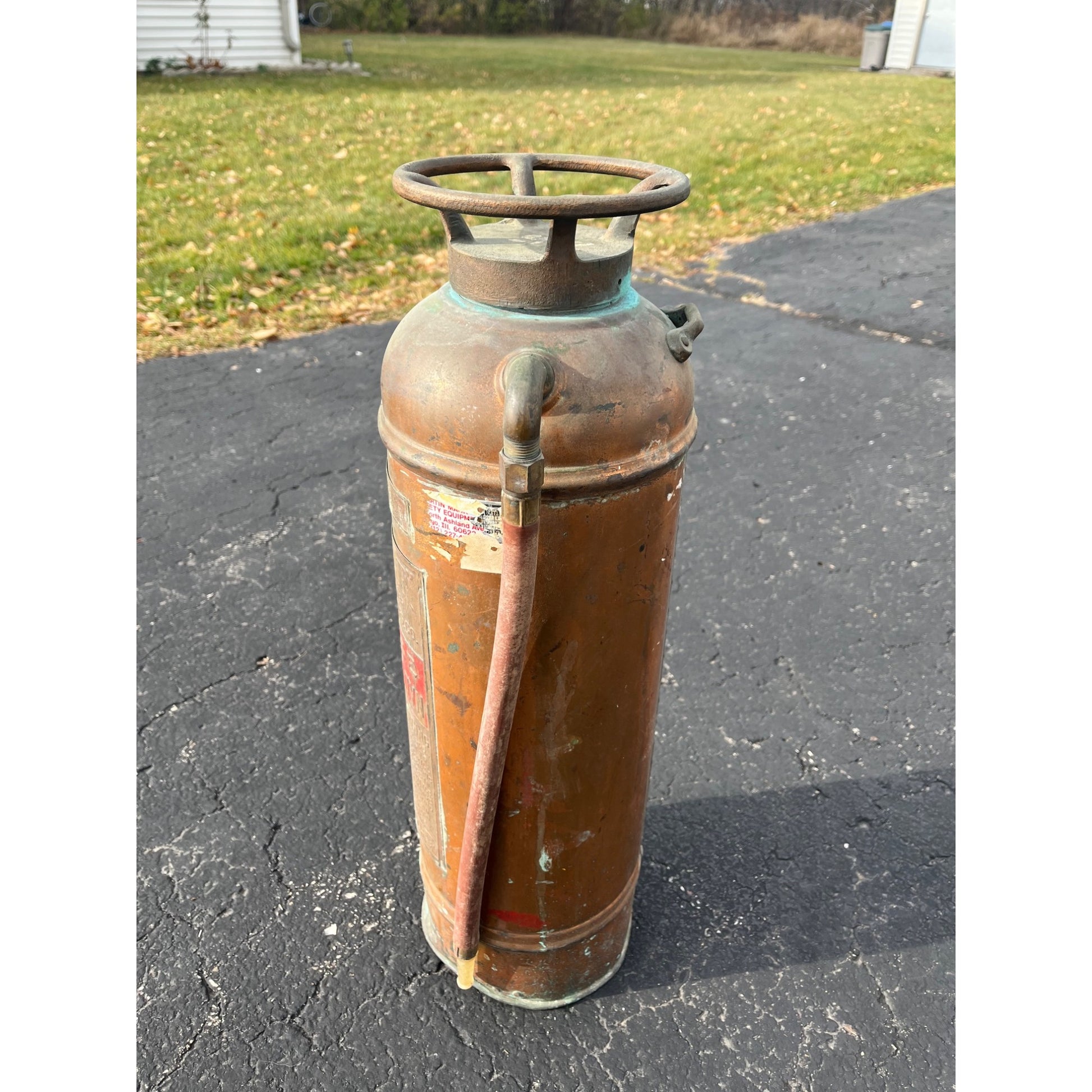 Antique Vintage Geo. W. Diener Copper & Brass 23.5" Fire Extinguisher