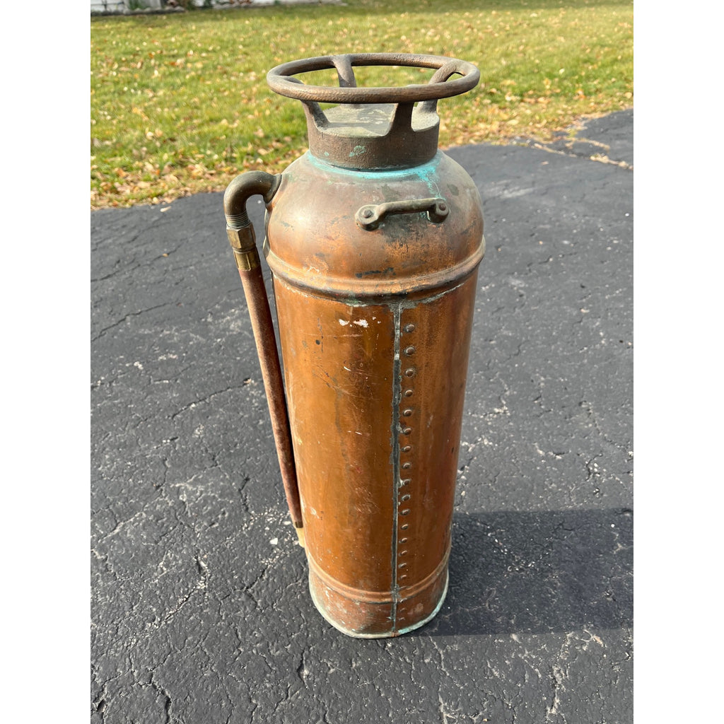 Antique Vintage Geo. W. Diener Copper & Brass 23.5" Fire Extinguisher