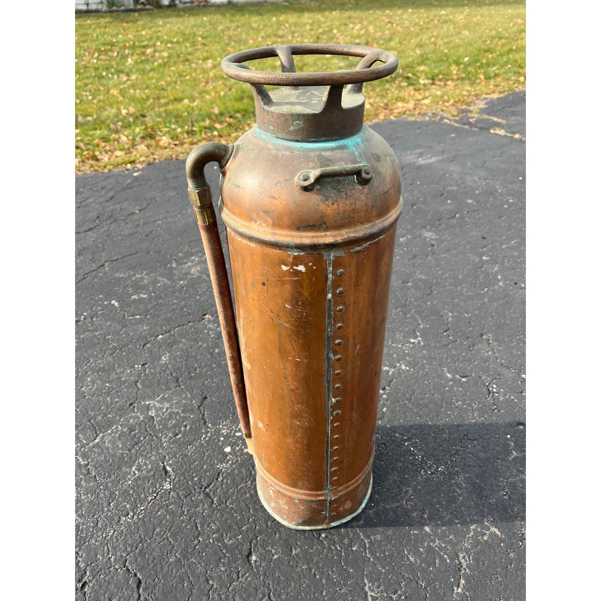 Antique Vintage Geo. W. Diener Copper & Brass 23.5" Fire Extinguisher