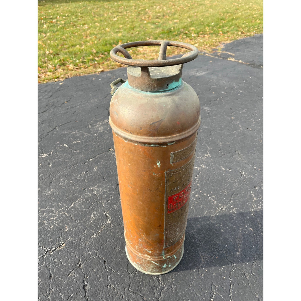 Antique Vintage Geo. W. Diener Copper & Brass 23.5" Fire Extinguisher