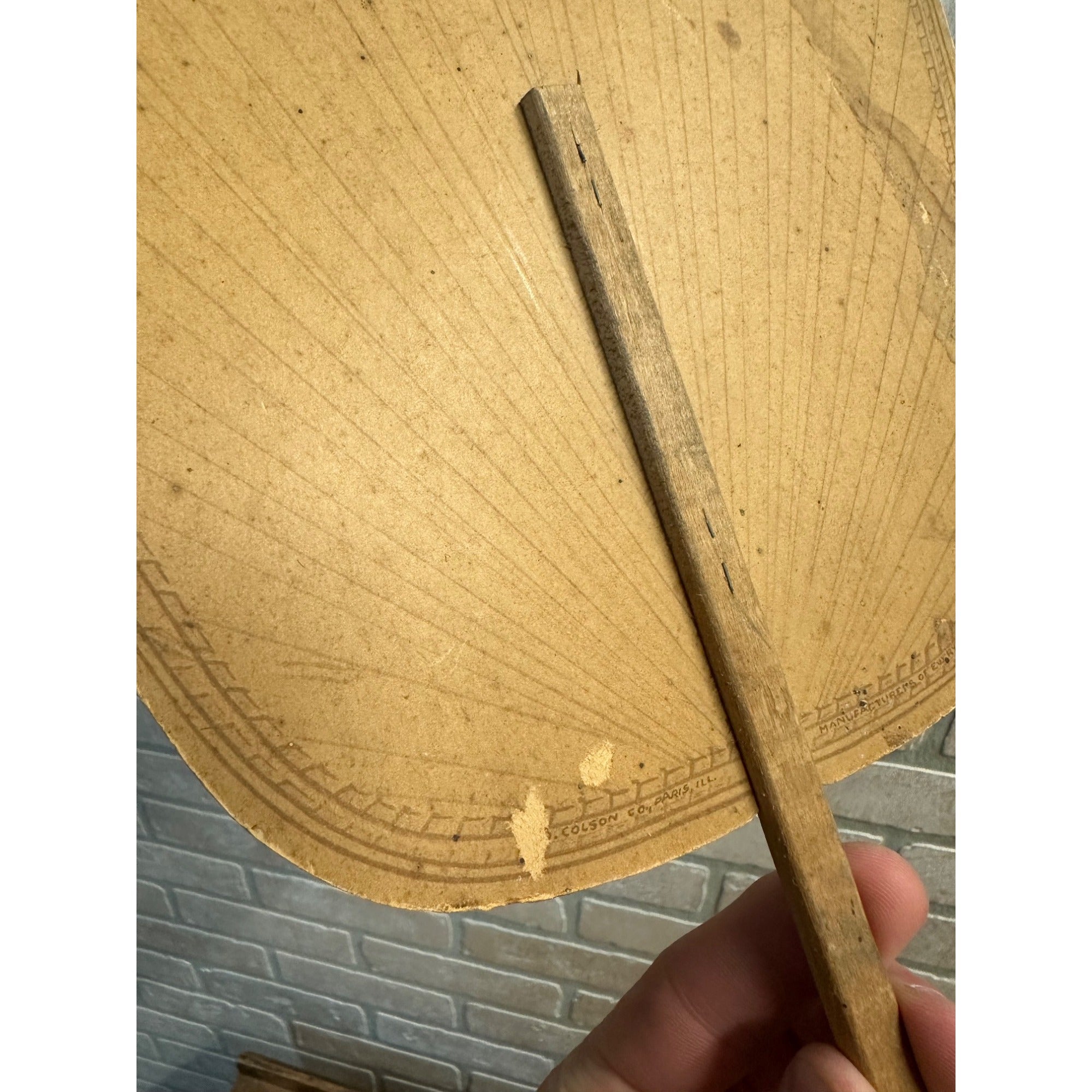 Vintage 1930s-40s Blue Ribbon Foods Advertising Hand Fan