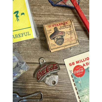 Vintage Drink Coca Advertising Lot Ink Blotters, Knife,  Fly Swatter Starr-X +++