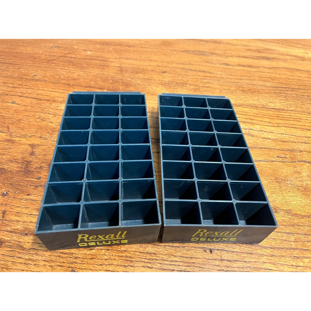 Vintage Rexall Drug Store Divided Plastic Drawers Advertising Store Display