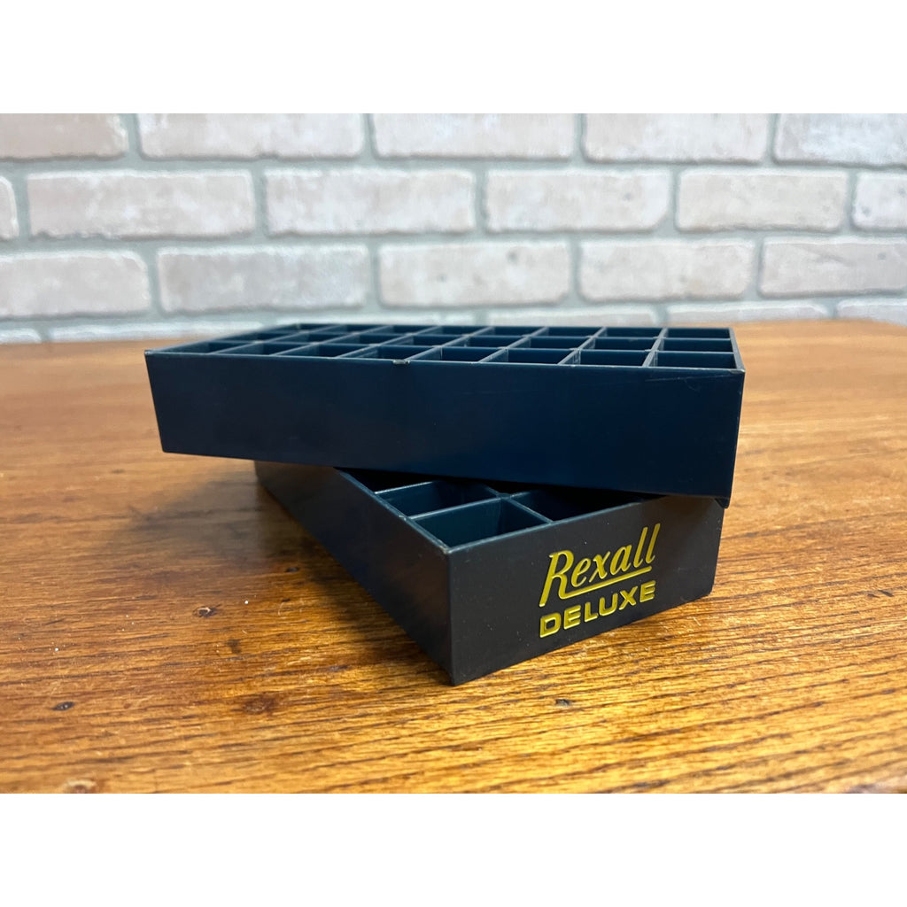 Vintage Rexall Drug Store Divided Plastic Drawers Advertising Store Display
