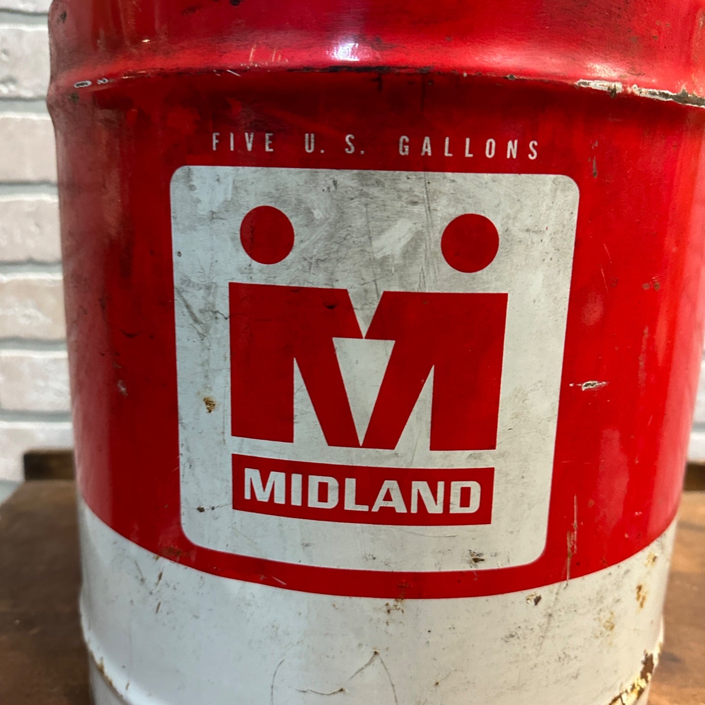 Vintage Midland Cooperatives Inc 5 Gallon Gas Oil Advertising Can Empty Minn