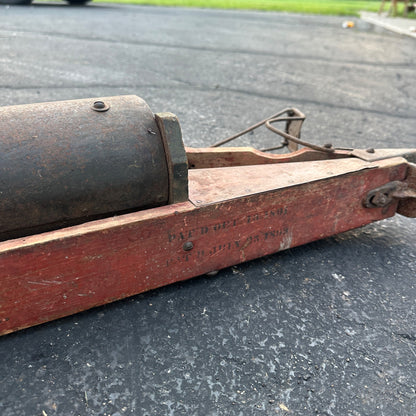 Antique Primitive Early Seeder Bulb Planter Tool Sheffield MFG Burr Oak Michigan