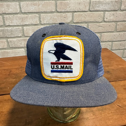 VINTAGE US MAIL POSTAL OFFICE HAT AMERICAN RETRO SNAPBACK HAT