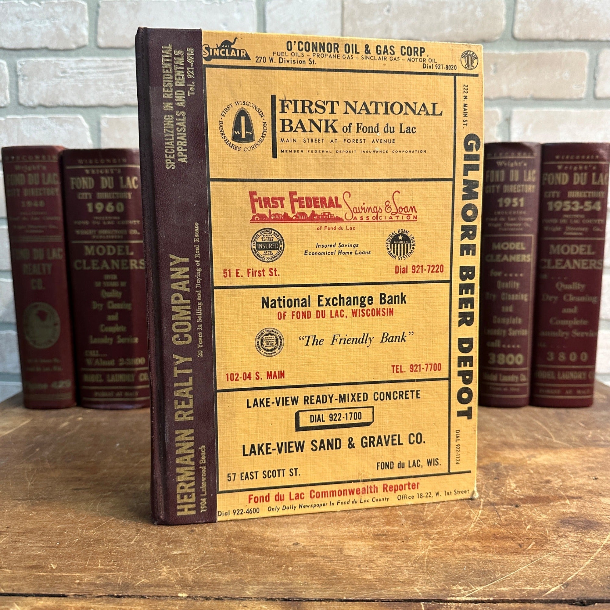 1965 FOND DU LAC COUNTY CITY DIRECTORY WISCONSIN BUSINESS DIRECTORY ADVERTISING