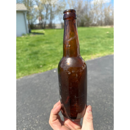 Vintage 1910s Upper Peninsula Brewing Co. Amber Brown Beer Bottle Michigan