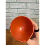 Vintage Hazel Atlas Sugar & Creamer Set Ovide Platonite Burnt Rust Orange