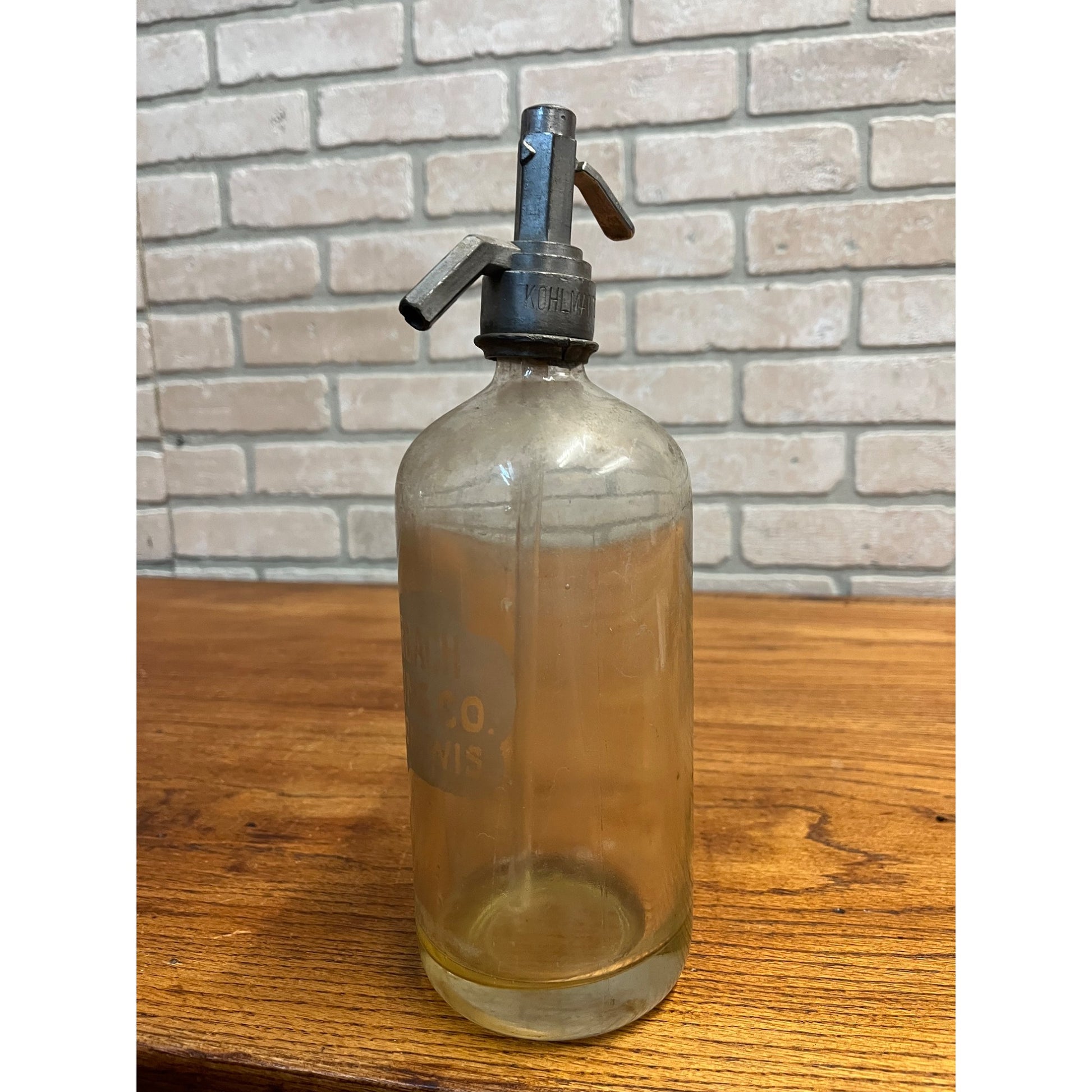 Vintage Fauerbach Brewing Co. Soda Seltzer Bottle Etched Madison Wis