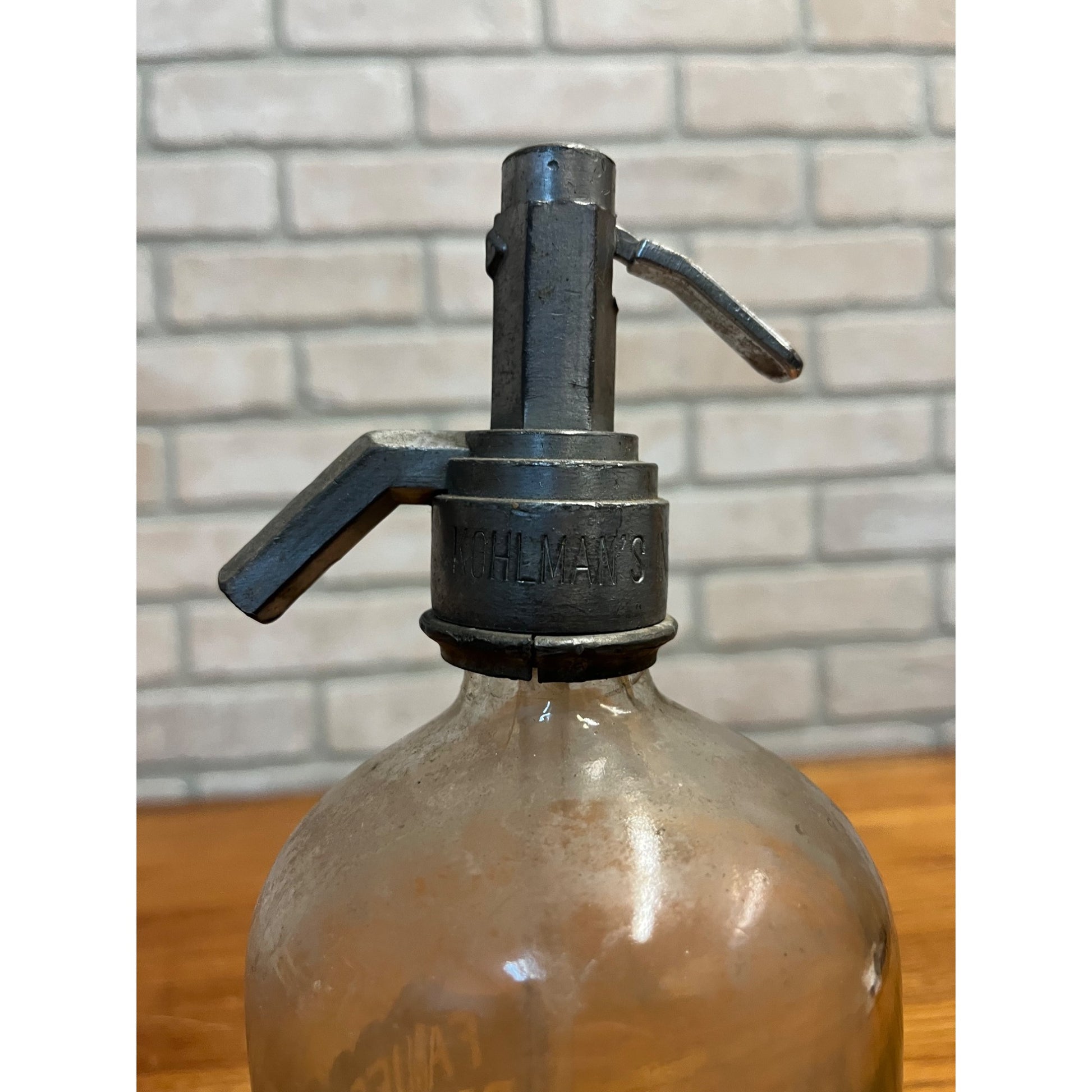 Vintage Fauerbach Brewing Co. Soda Seltzer Bottle Etched Madison Wis