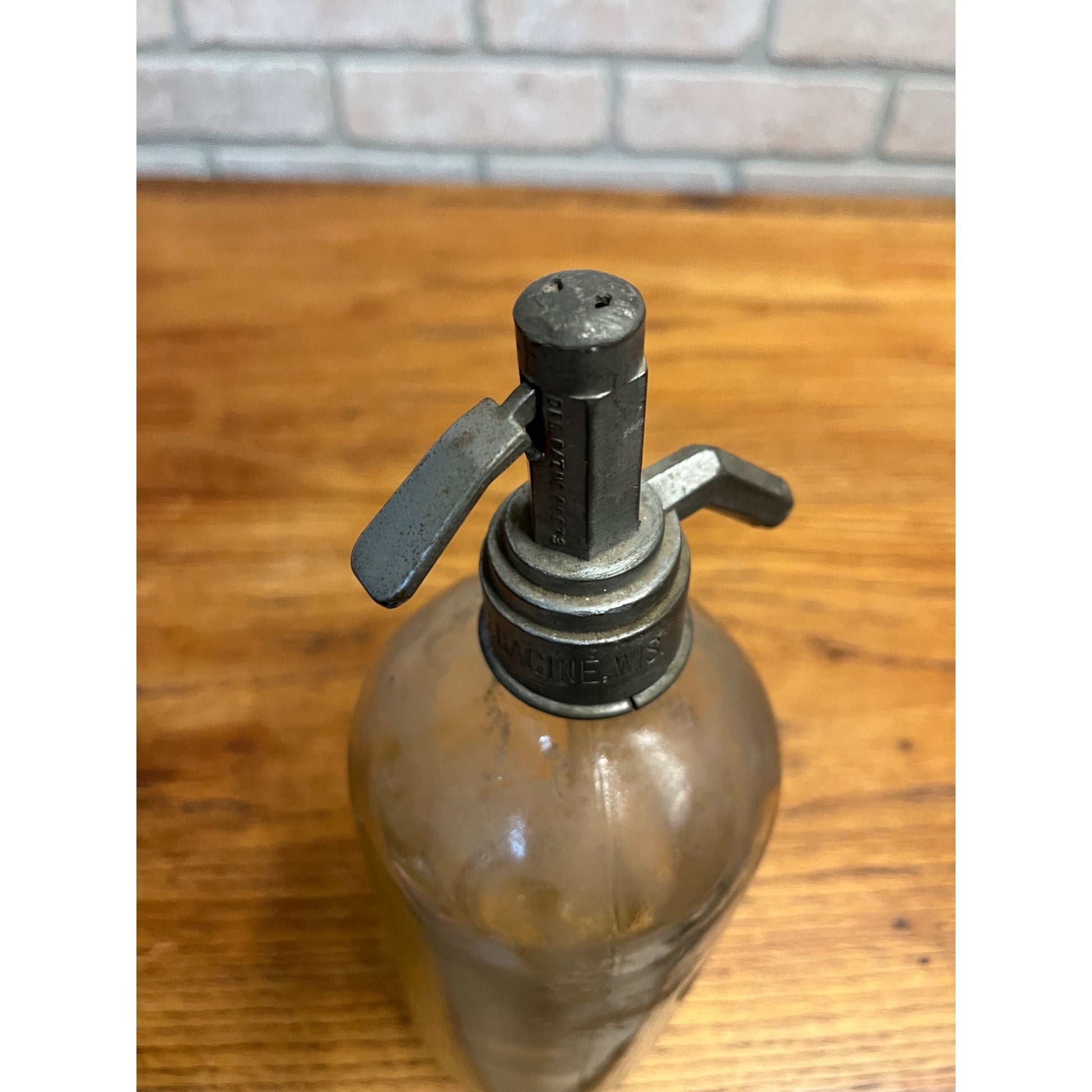 Vintage Fauerbach Brewing Co. Soda Seltzer Bottle Etched Madison Wis