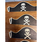 Vintage 1930s Halloween Pirate Hat Costume Party Hats Lot (4) Skull & Crossbones