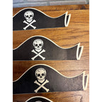 Vintage 1930s Halloween Pirate Hat Costume Party Hats Lot (4) Skull & Crossbones