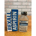 Vintage Rexall Aspirin Empty Glass Pharmacy Medicine Bottle & Box