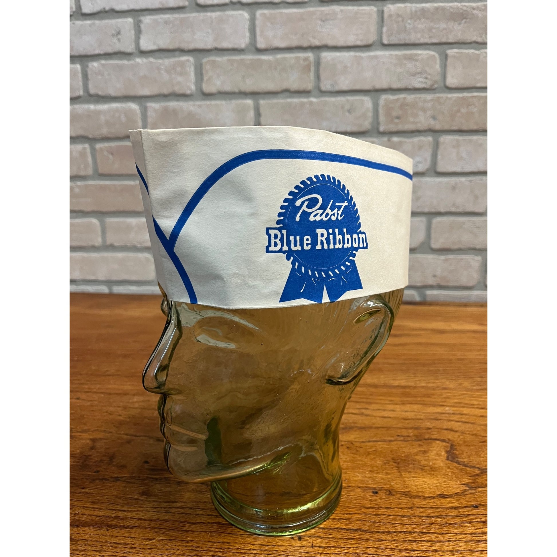 Original Pabst Blue Ribbon Beer Soda Jerk Style Paper Hat Brewery Employee
