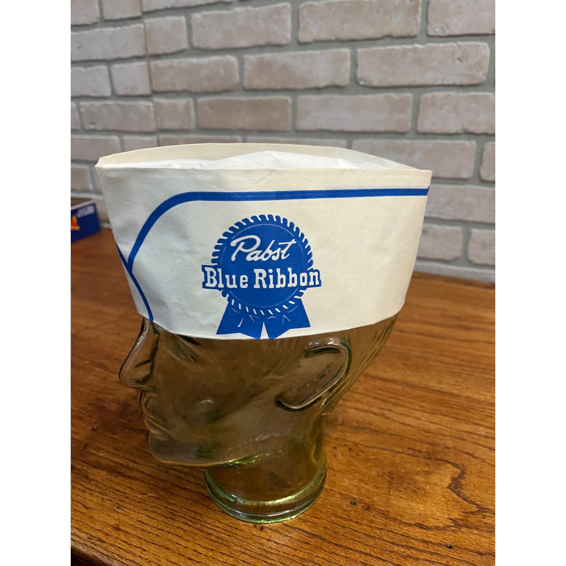Original Pabst Blue Ribbon Beer Soda Jerk Style Paper Hat Brewery Employee