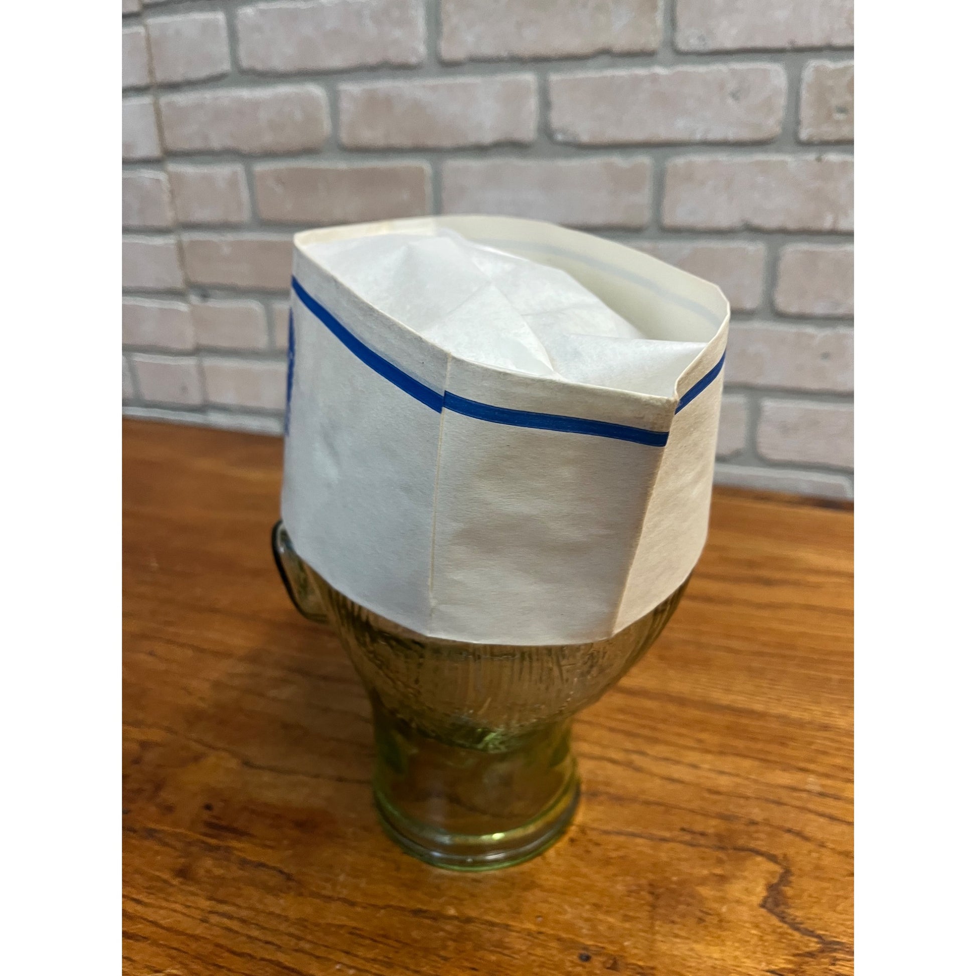 Original Pabst Blue Ribbon Beer Soda Jerk Style Paper Hat Brewery Employee