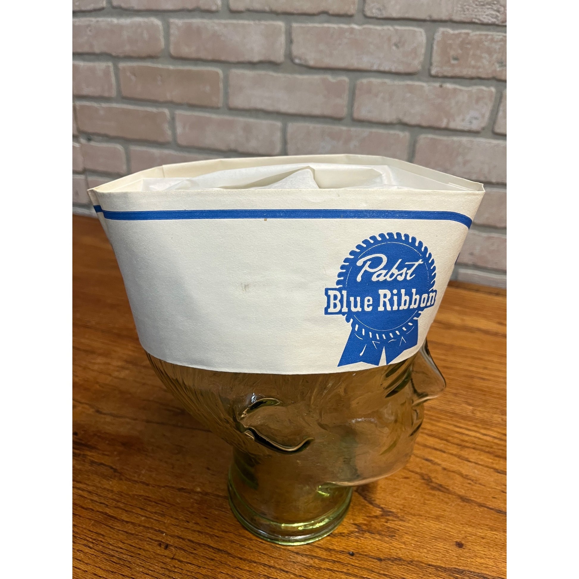Original Pabst Blue Ribbon Beer Soda Jerk Style Paper Hat Brewery Employee