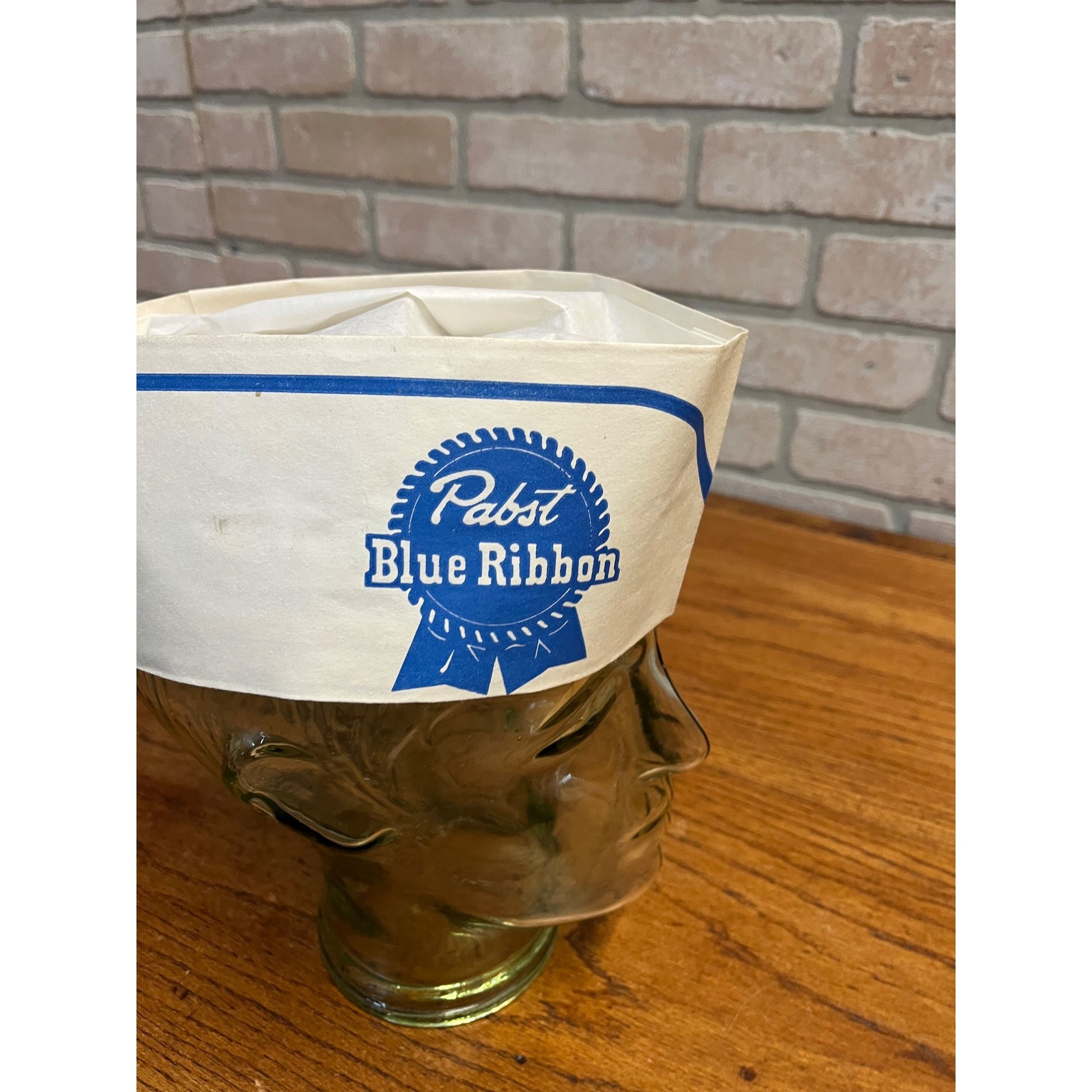 Original Pabst Blue Ribbon Beer Soda Jerk Style Paper Hat Brewery Employee
